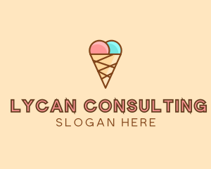 Sweet Ice Cream Cone  logo design