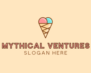 Sweet Ice Cream Cone  logo design