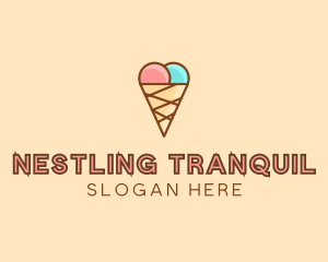 Sweet Ice Cream Cone  logo design