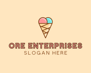 Sweet Ice Cream Cone  logo design