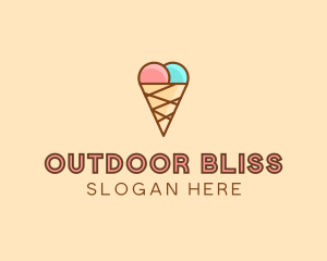 Sweet Ice Cream Cone  logo design