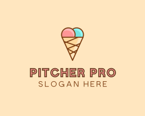 Sweet Ice Cream Cone  logo design