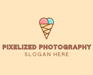 Sweet Ice Cream Cone  logo design