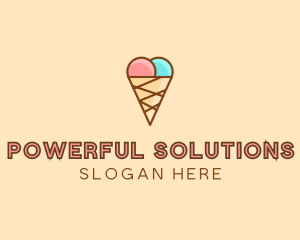 Sweet Ice Cream Cone  logo design