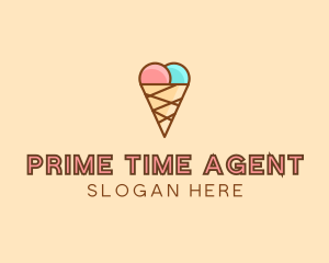 Sweet Ice Cream Cone  logo design