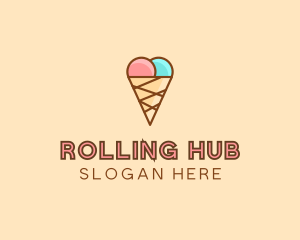 Sweet Ice Cream Cone  logo design