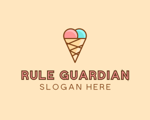 Sweet Ice Cream Cone  logo design