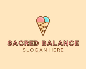 Sweet Ice Cream Cone  logo design