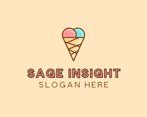 Sweet Ice Cream Cone  logo design