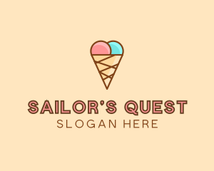 Sweet Ice Cream Cone  logo design