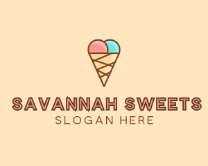 Sweet Ice Cream Cone  logo design