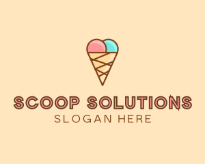 Sweet Ice Cream Cone  logo design