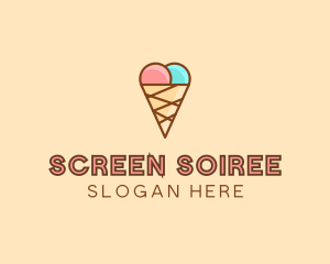 Sweet Ice Cream Cone  logo design