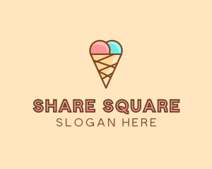 Sweet Ice Cream Cone  logo design