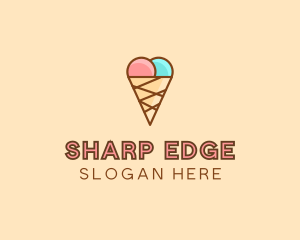 Sweet Ice Cream Cone  logo design