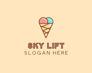 Sweet Ice Cream Cone  logo design