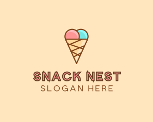 Sweet Ice Cream Cone  logo design