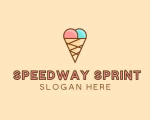 Sweet Ice Cream Cone  logo design