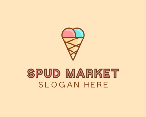 Sweet Ice Cream Cone  logo design