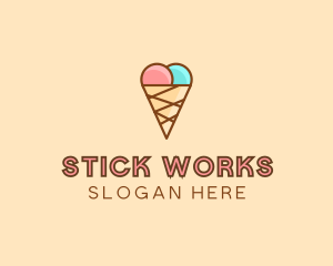 Sweet Ice Cream Cone  logo design