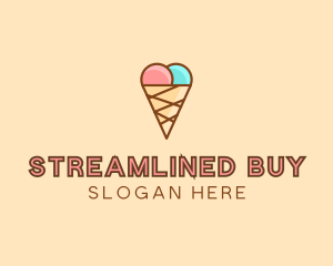 Sweet Ice Cream Cone  logo design