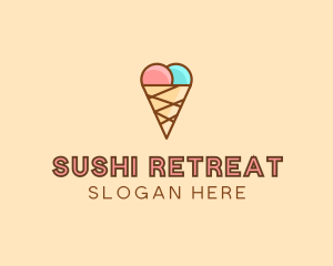 Sweet Ice Cream Cone  logo design