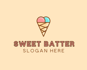 Sweet Ice Cream Cone  logo design