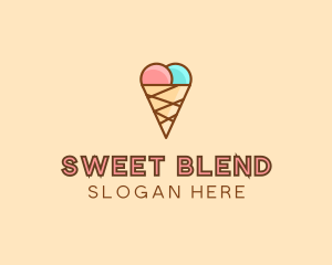 Sweet Ice Cream Cone  logo design