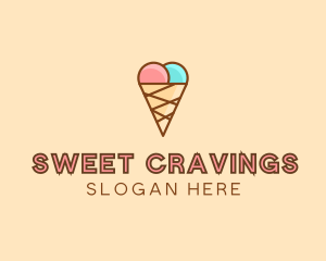 Sweet Ice Cream Cone  logo design