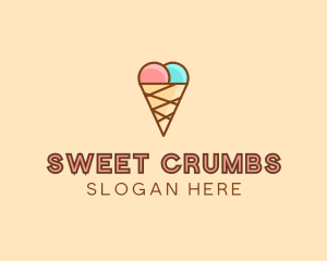 Sweet Ice Cream Cone  logo design