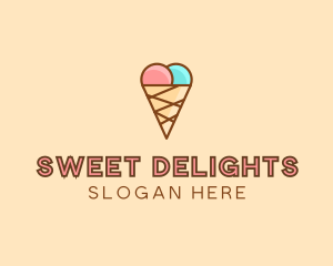 Sweet Ice Cream Cone  logo design