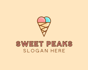 Sweet Ice Cream Cone  logo design