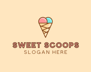 Sweet Ice Cream Cone  logo design