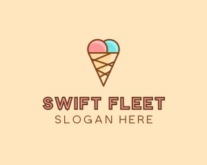 Sweet Ice Cream Cone  logo design