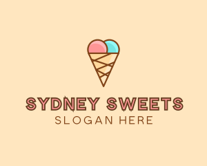 Sweet Ice Cream Cone  logo design