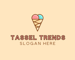 Sweet Ice Cream Cone  logo design