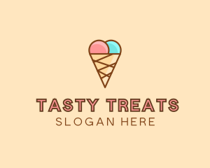 Sweet Ice Cream Cone  logo design