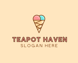 Sweet Ice Cream Cone  logo design