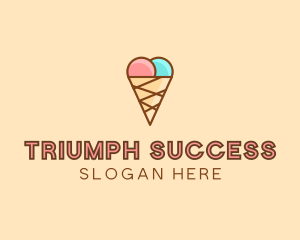 Sweet Ice Cream Cone  logo design