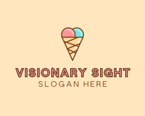 Sweet Ice Cream Cone  logo design