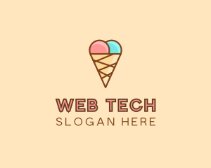 Sweet Ice Cream Cone  logo design