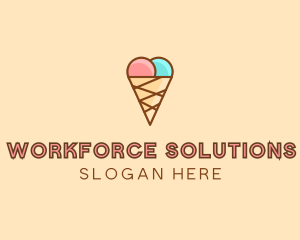 Sweet Ice Cream Cone  logo design