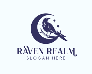 Mystical Raven Bird logo