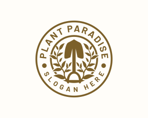 Gardening Shovel Plant logo design