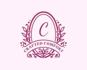 Organic Flower Wreath  logo design