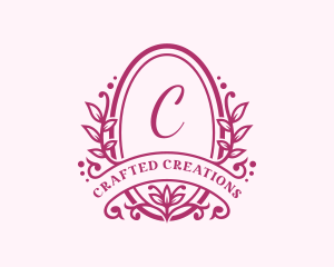 Organic Flower Wreath  logo design