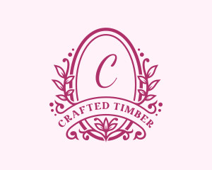 Organic Flower Wreath  logo design