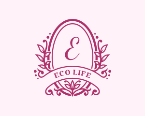 Organic Flower Wreath  logo design