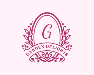 Organic Flower Wreath  logo design