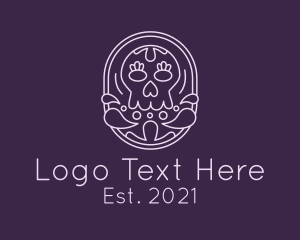 Mexican Skull Line Art  logo